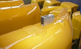 cherry picker counterweight - Paint Thickness test